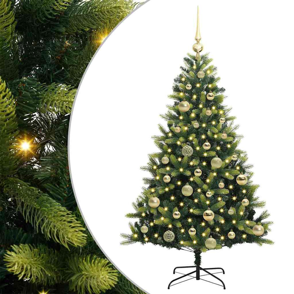 Dirbtinė sulankstoma Kalėdų eglutė su 150 LED lemputių 120 cm