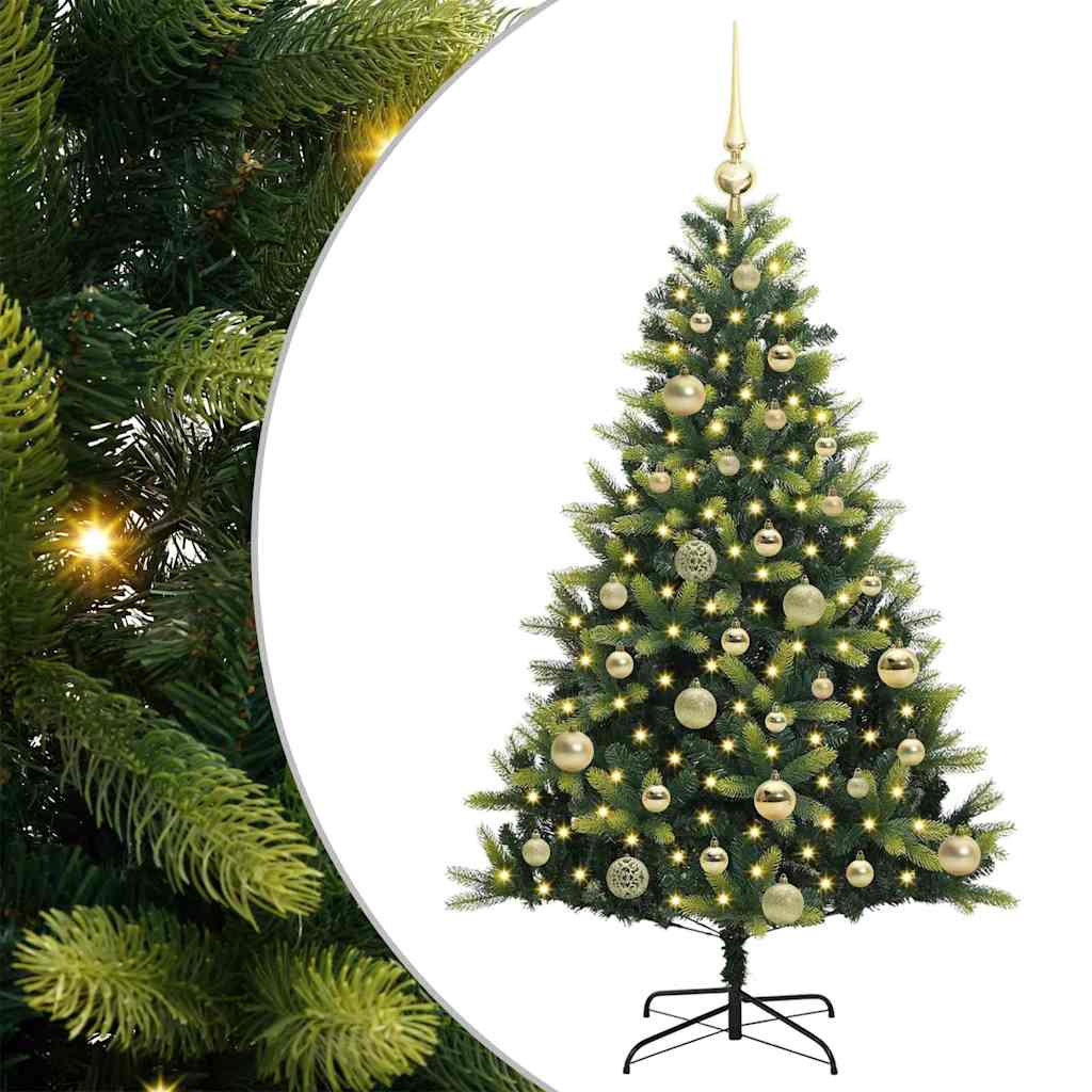 Dirbtinė sulankstoma Kalėdų eglutė su 150 LED lemputių 120 cm