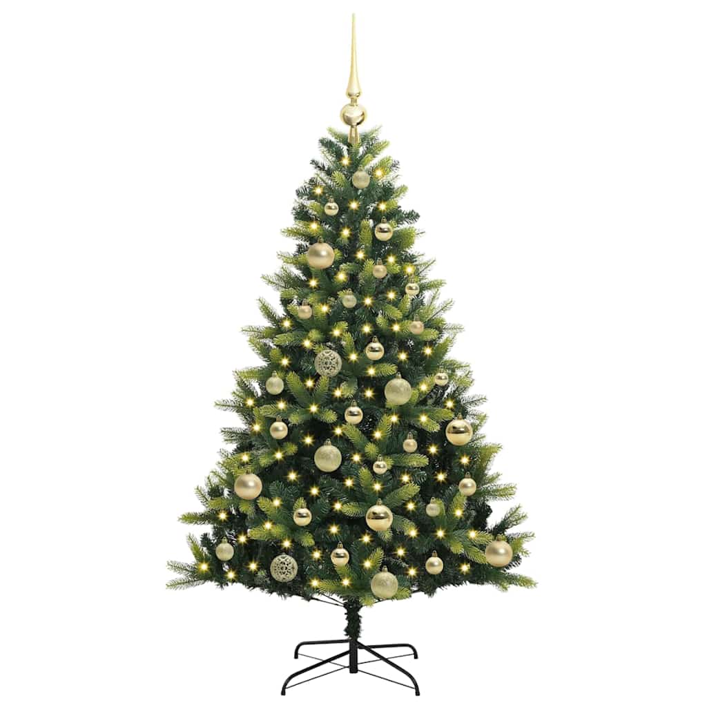 Dirbtinė sulankstoma Kalėdų eglutė su 150 LED lemputių 120 cm