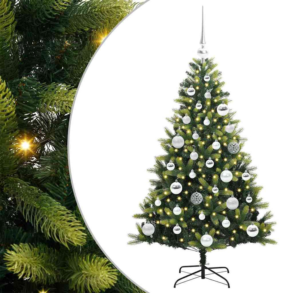 Dirbtinė sulankstoma Kalėdų eglutė su 150 LED lemputių 120 cm