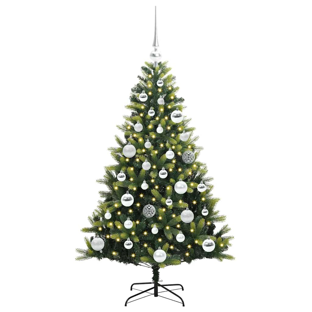 Dirbtinė sulankstoma Kalėdų eglutė su 150 LED lemputių 120 cm
