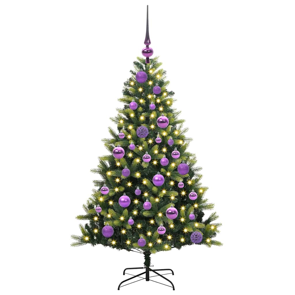 Dirbtinė sulankstoma Kalėdų eglutė su 150 LED lemputių 120 cm