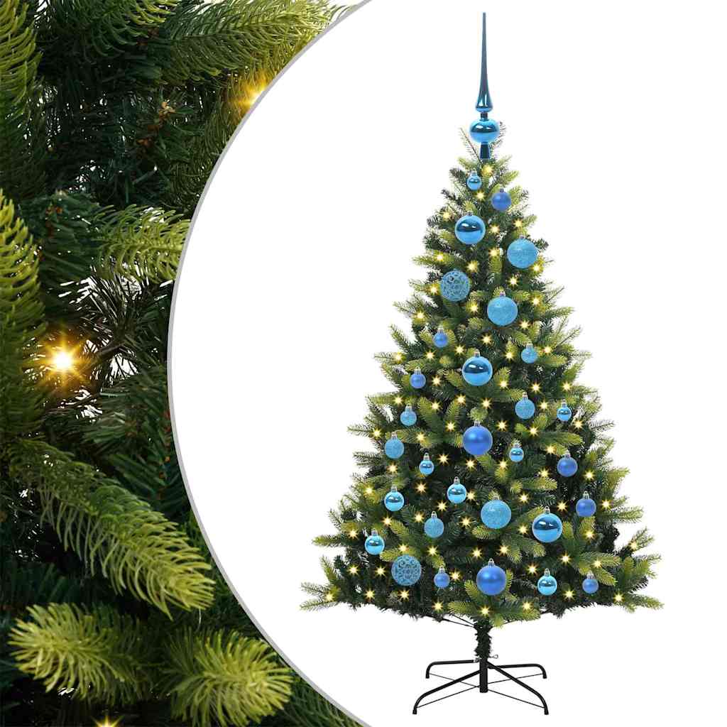 Dirbtinė sulankstoma Kalėdų eglutė su 150 LED lemputių 120 cm