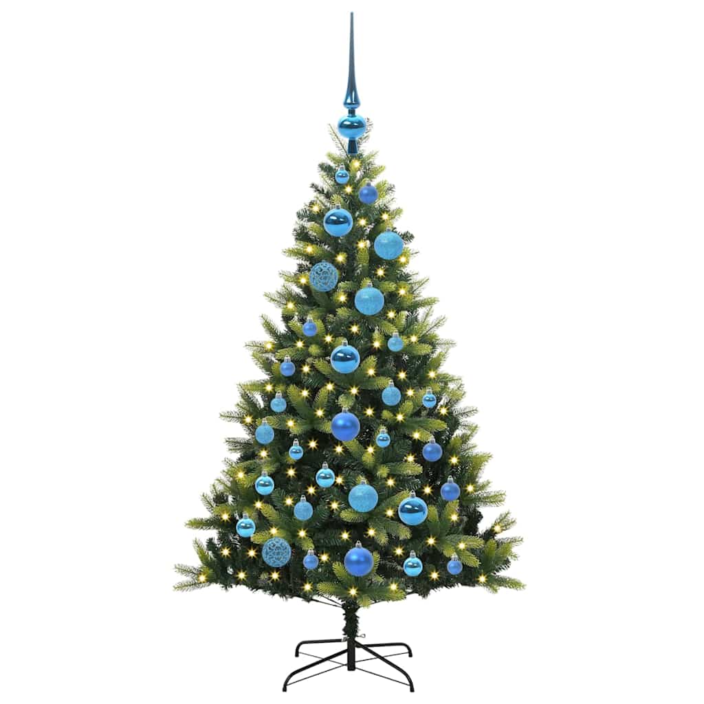 Dirbtinė sulankstoma Kalėdų eglutė su 150 LED lemputių 120 cm