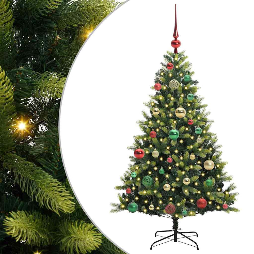 Dirbtinė sulankstoma Kalėdų eglutė su 150 LED lemputių 120 cm