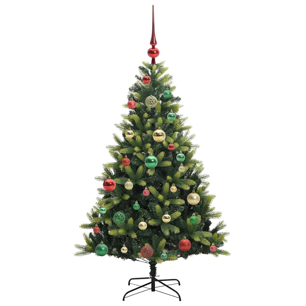 Salokāma mākslīgā Ziemassvētku eglīte ar 150 LED lampiņām 120 cm