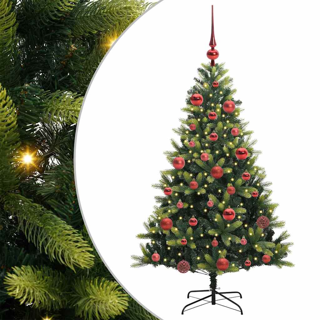 Mākslīgā salokāmā Ziemassvētku eglīte ar 150 LED lampiņām 150 cm