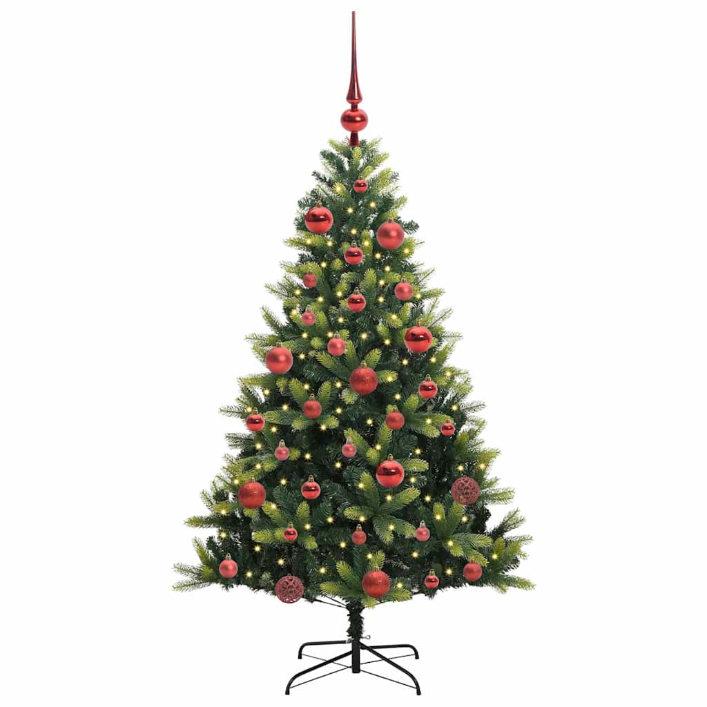 Mākslīgā salokāmā Ziemassvētku eglīte ar 150 LED lampiņām 150 cm