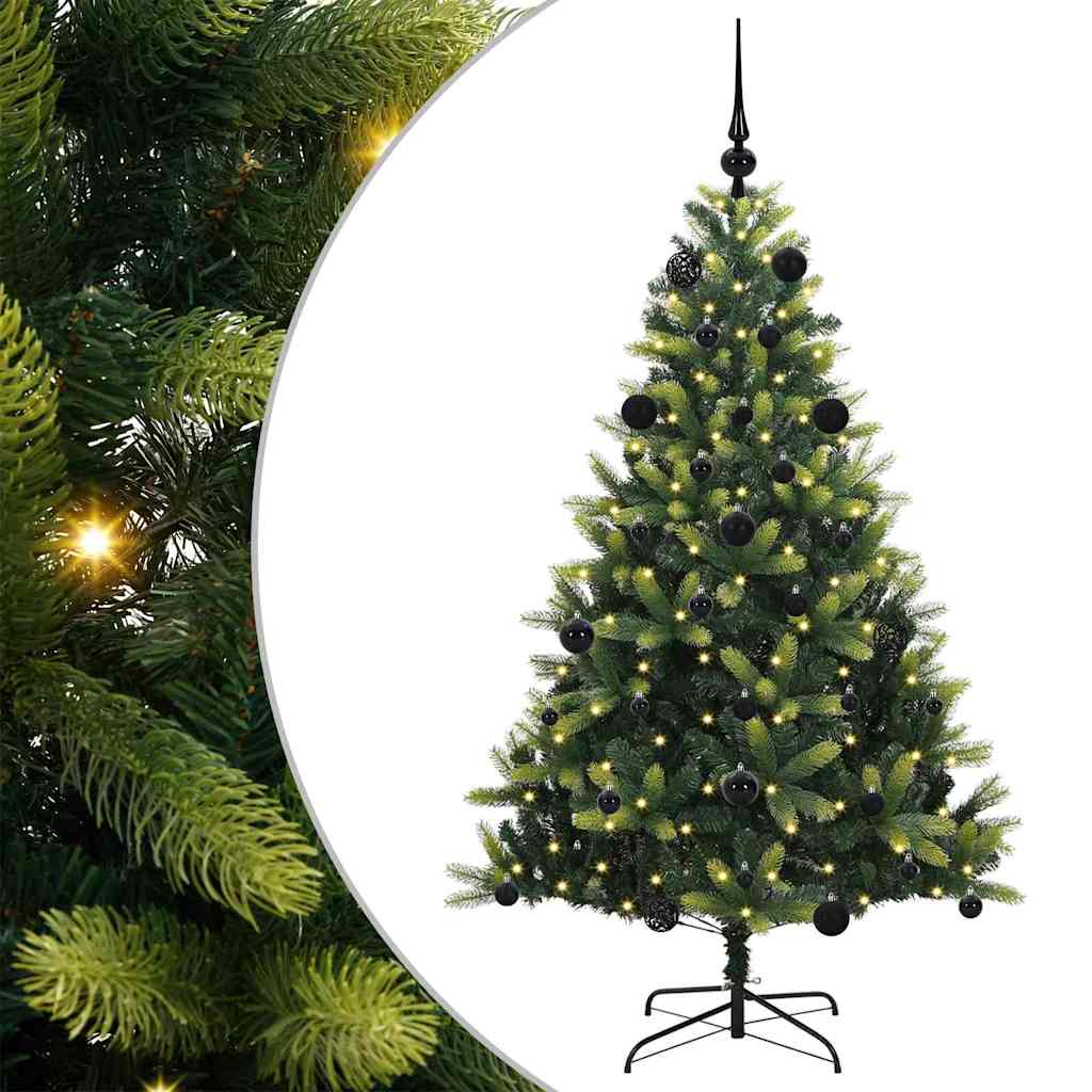Dirbtinė sulankstoma Kalėdų eglutė su 150 LED lemputių 150 cm