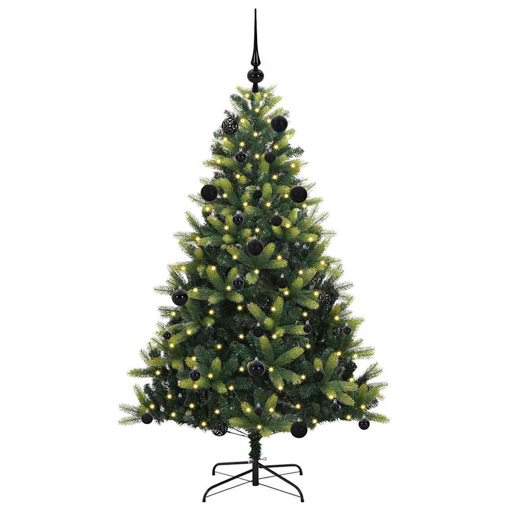 Dirbtinė sulankstoma Kalėdų eglutė su 150 LED lemputių 150 cm