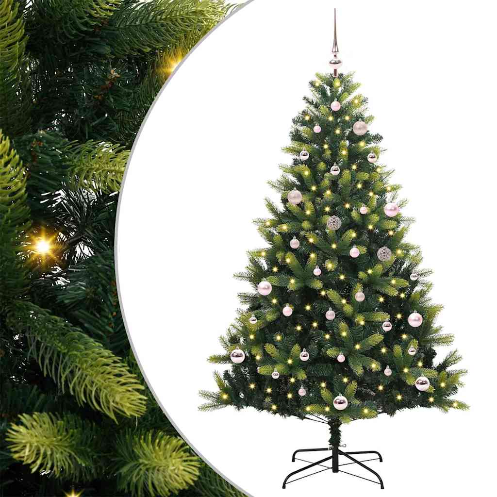 Dirbtinė sulankstoma Kalėdų eglutė su 150 LED lemputių 150 cm