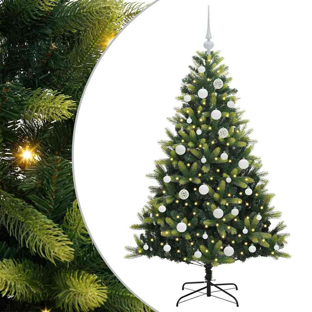 Dirbtinė sulankstoma Kalėdų eglutė su 150 LED lemputių 150 cm