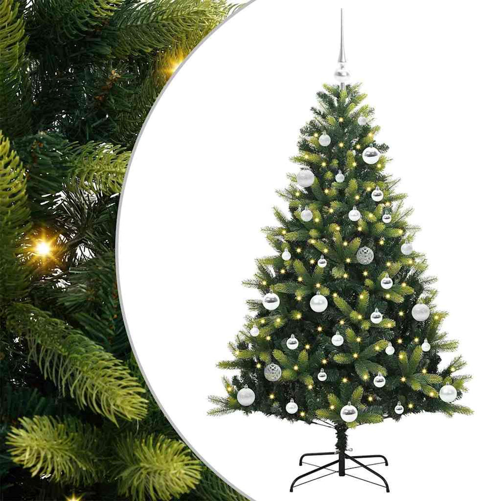 Dirbtinė sulankstoma Kalėdų eglutė su 150 LED lemputių 150 cm