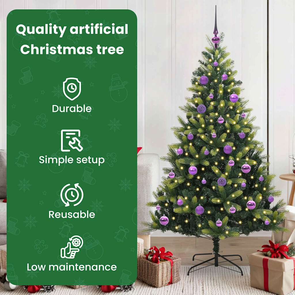 Dirbtinė sulankstoma Kalėdų eglutė su 150 LED lemputių 150 cm