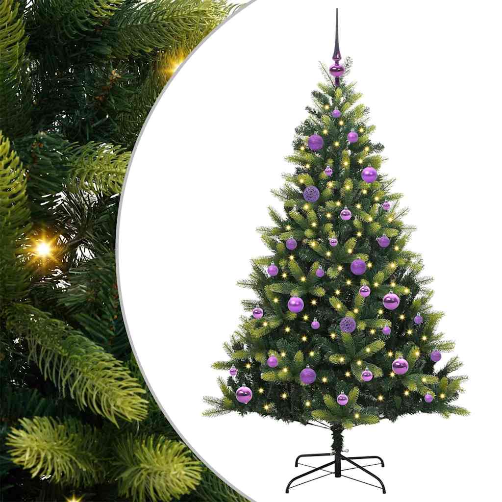 Dirbtinė sulankstoma Kalėdų eglutė su 150 LED lemputių 150 cm