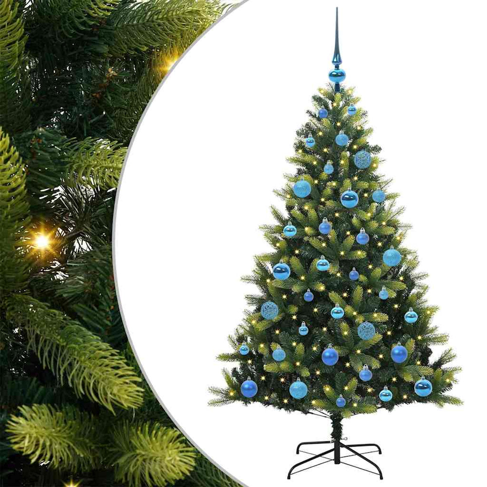 Dirbtinė sulankstoma Kalėdų eglutė su 150 LED lemputių 150 cm