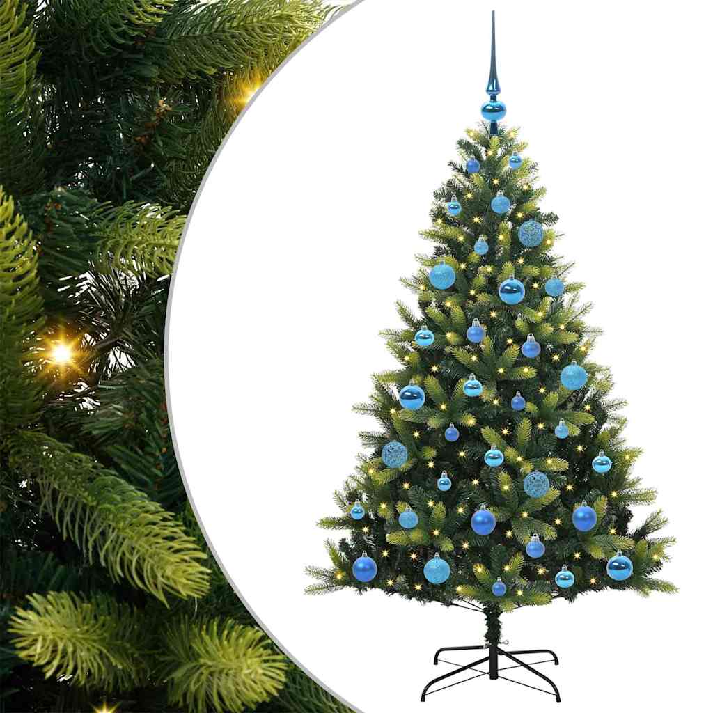 Dirbtinė sulankstoma Kalėdų eglutė su 150 LED lemputių 150 cm