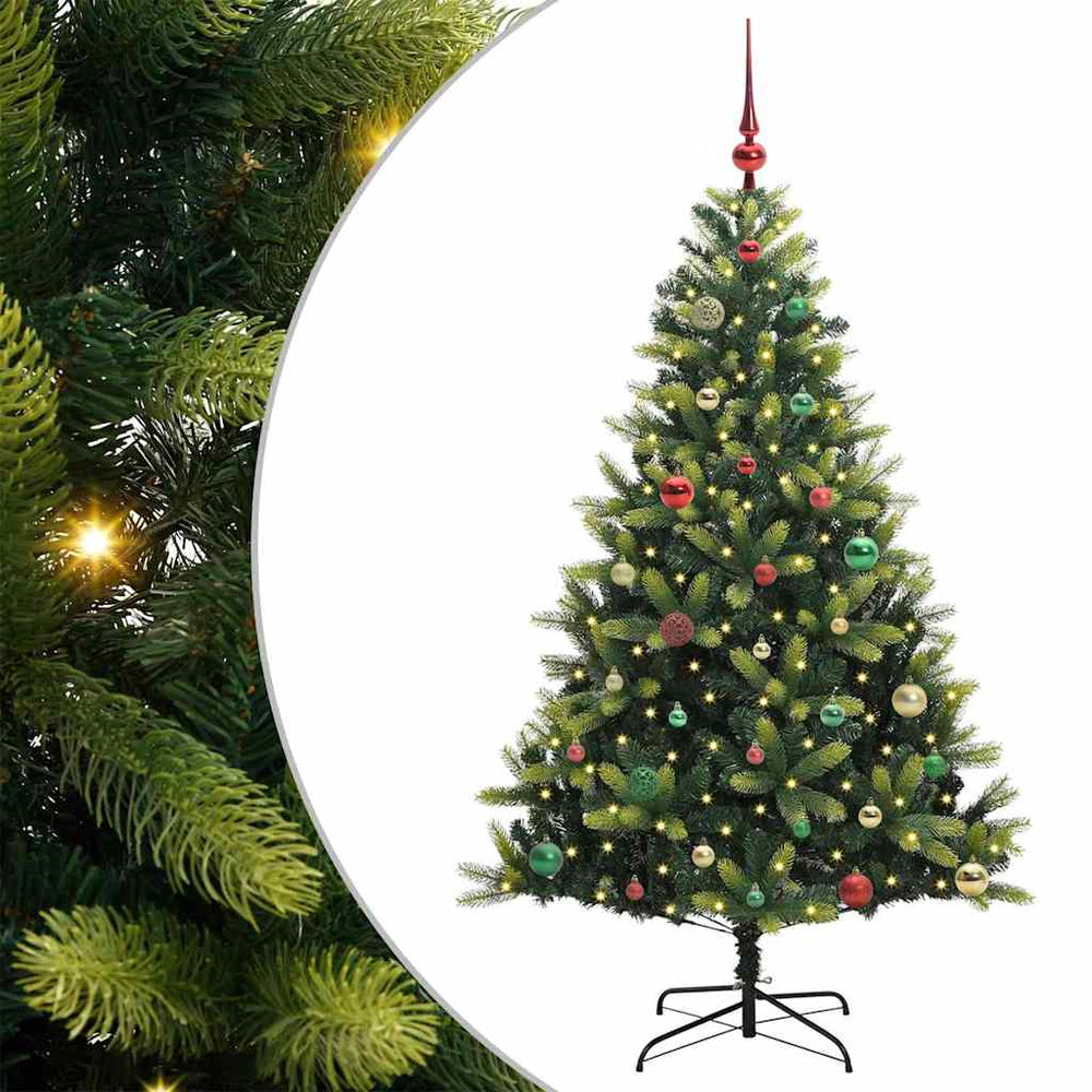 Dirbtinė sulankstoma Kalėdų eglutė su 150 LED lemputių 150 cm