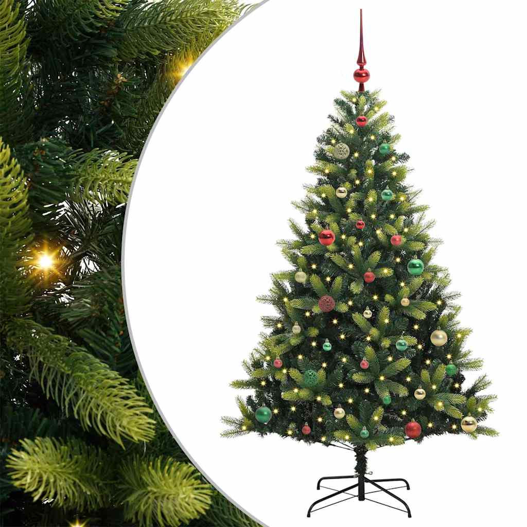 Dirbtinė sulankstoma Kalėdų eglutė su 150 LED lemputių 150 cm