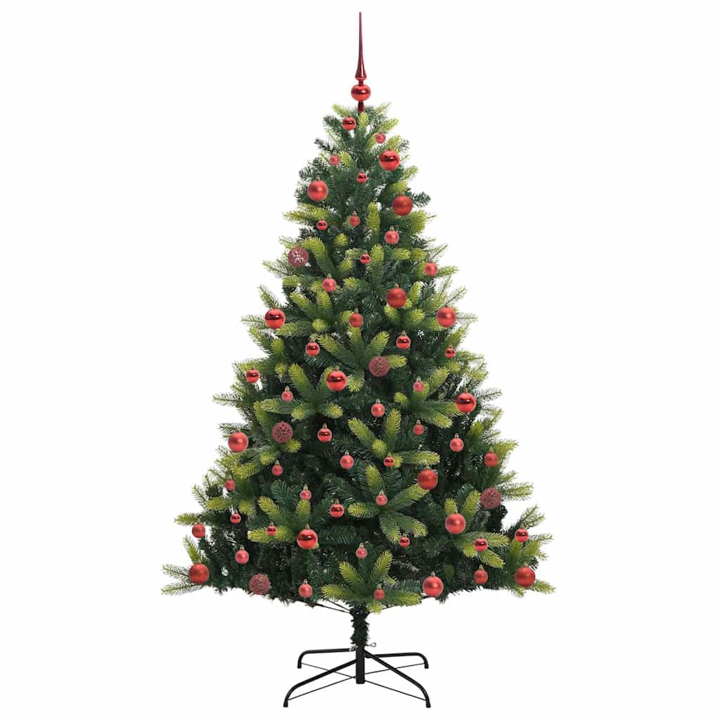 Mākslīgā salokāmā Ziemassvētku egle ar 300 LED zaļa 180 cm