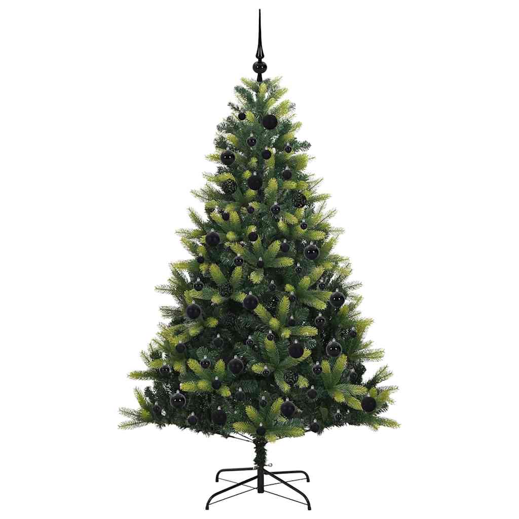 Mākslīgā salokāmā Ziemassvētku egle ar 300 LED zaļa 180 cm