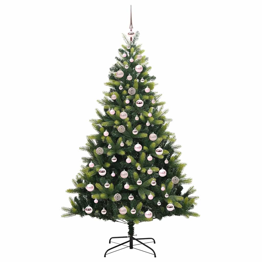 Mākslīgā salokāmā Ziemassvētku egle ar 300 LED zaļa 180 cm