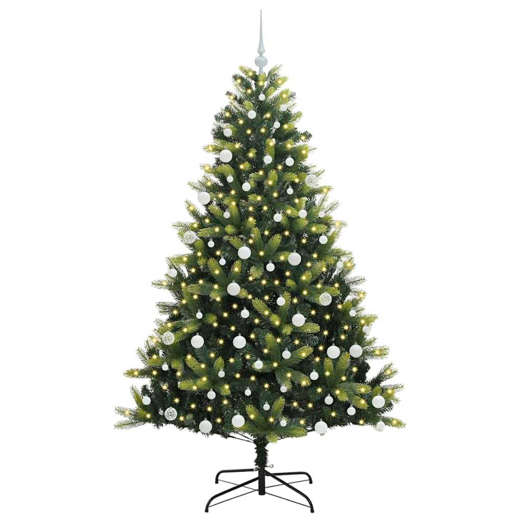 Dirbtinis sulankstomas Kalėdų medis su 300 LED Žalia 180 cm