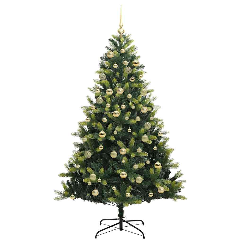 Dirbtinis sulankstomas Kalėdų medis su 300 LED Žalia 180 cm