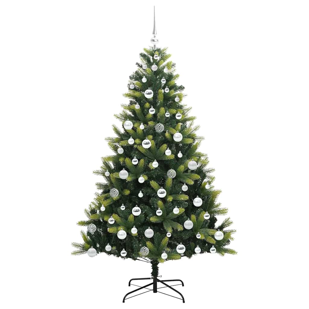 Mākslīgā salokāmā Ziemassvētku egle ar 300 LED zaļa 180 cm