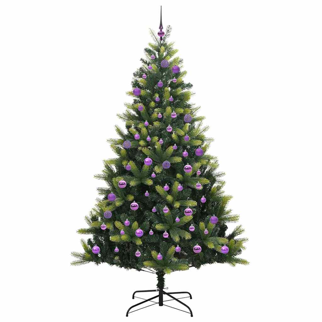 Mākslīgā salokāmā Ziemassvētku egle ar 300 LED zaļa 180 cm