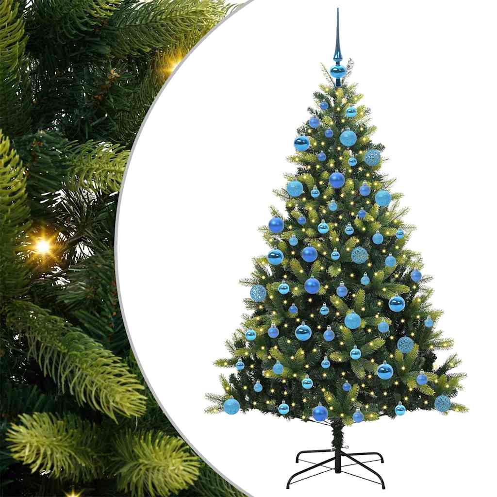 Dirbtinis sulankstomas Kalėdų medis su 300 LED Žalia 180 cm