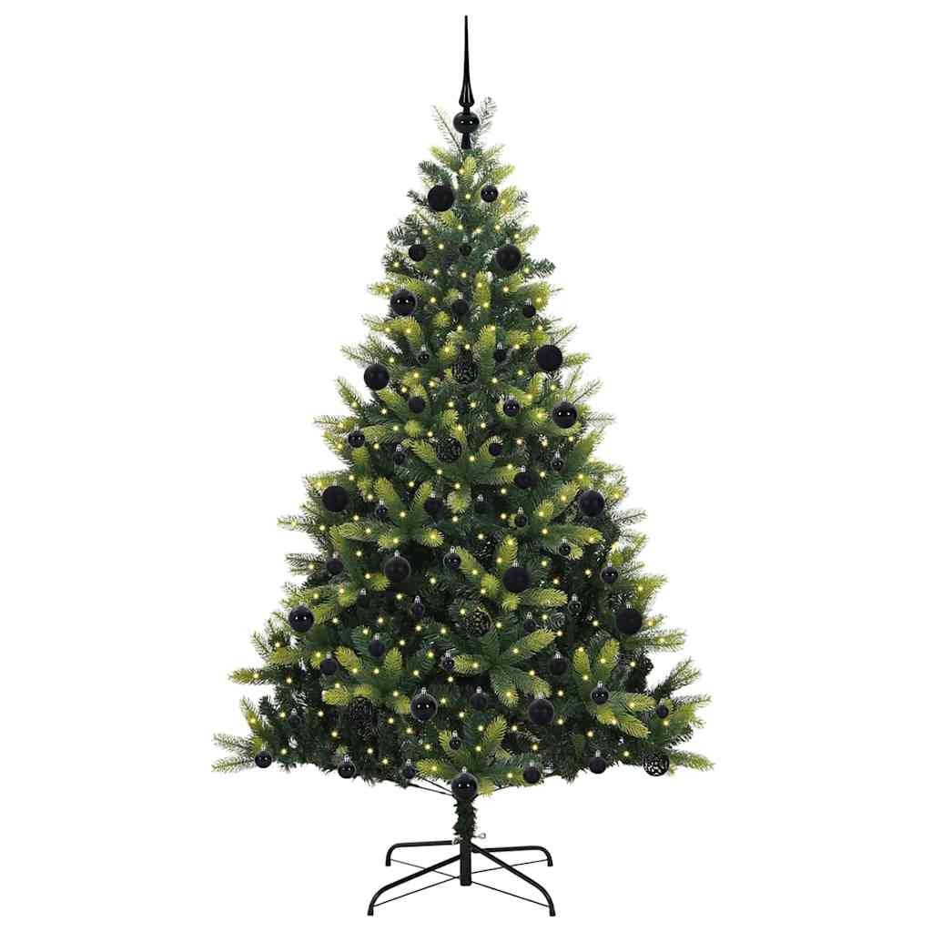 Dirbtinis sulankstomas Kalėdų medis su 300 LED Žalia 210 cm