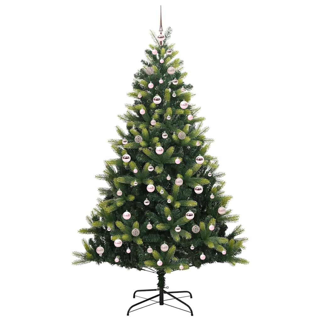 Mākslīgā salokāmā Ziemassvētku egle ar 300 LED zaļa 210 cm