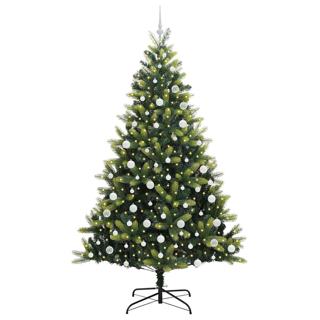 Dirbtinis sulankstomas Kalėdų medis su 300 LED Žalia 210 cm