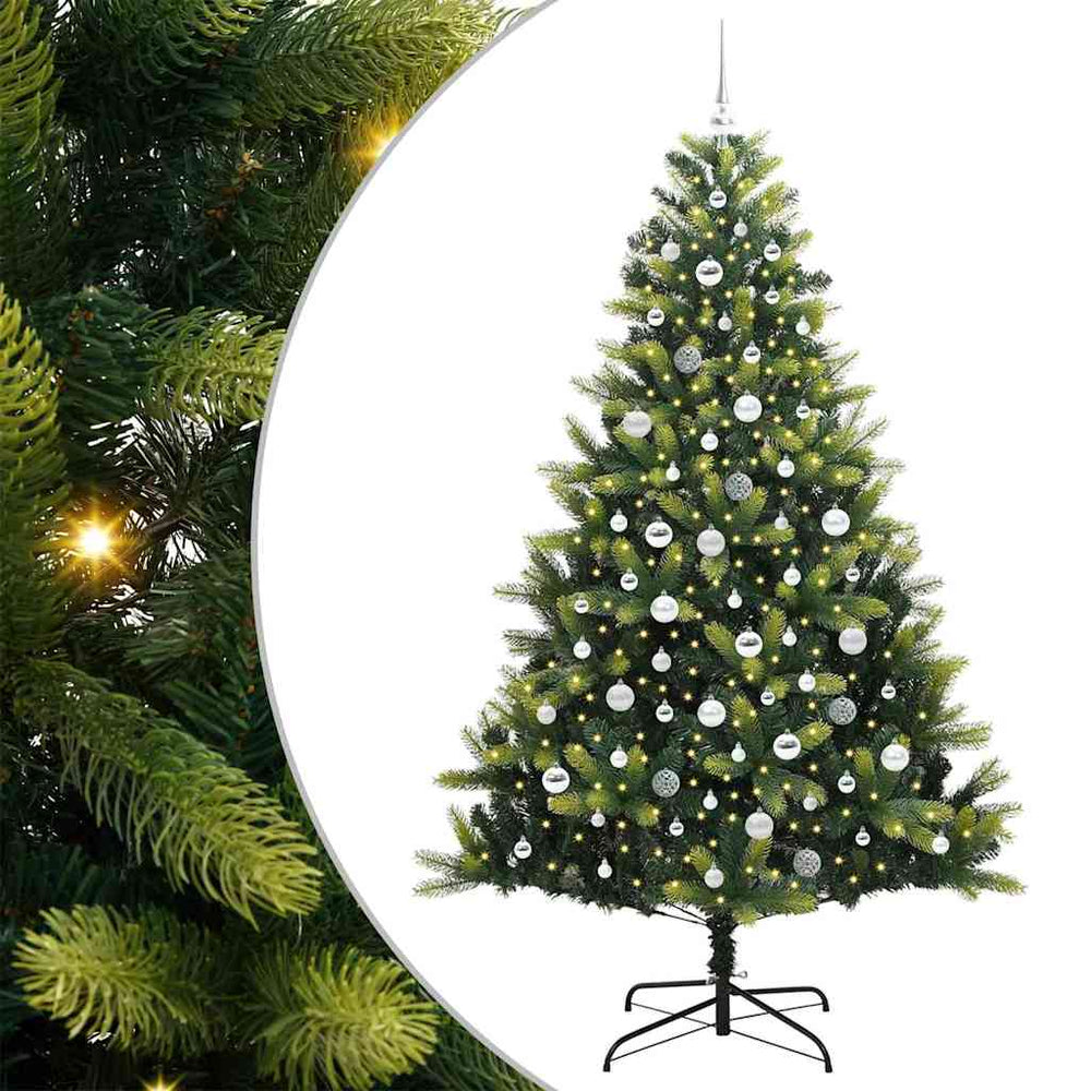 Dirbtinis sulankstomas Kalėdų medis su 300 LED Žalia 210 cm