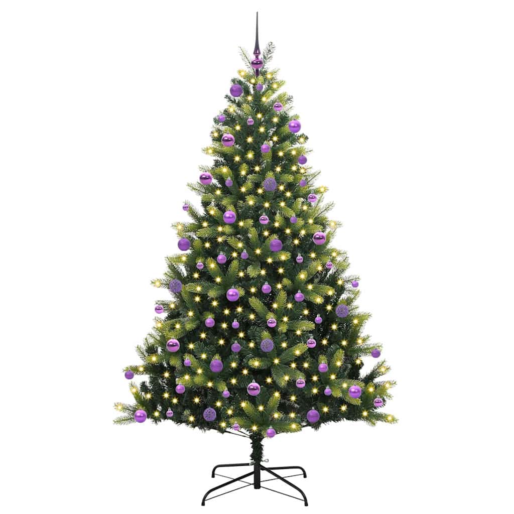 Dirbtinis sulankstomas Kalėdų medis su 300 LED Žalia 210 cm