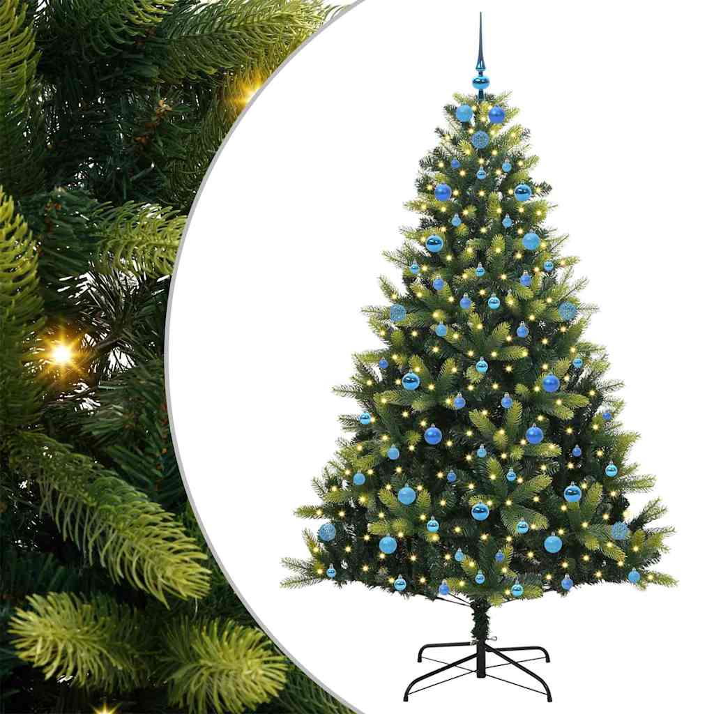 Dirbtinis sulankstomas Kalėdų medis su 300 LED Žalia 210 cm