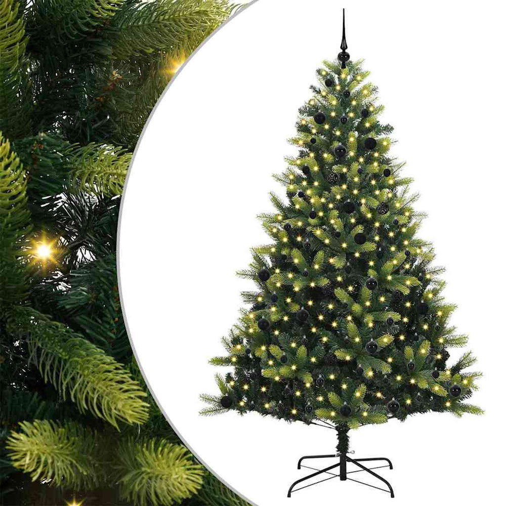 Dirbtinis sulankstomas Kalėdų medis su 300 LED Žalia 240 cm