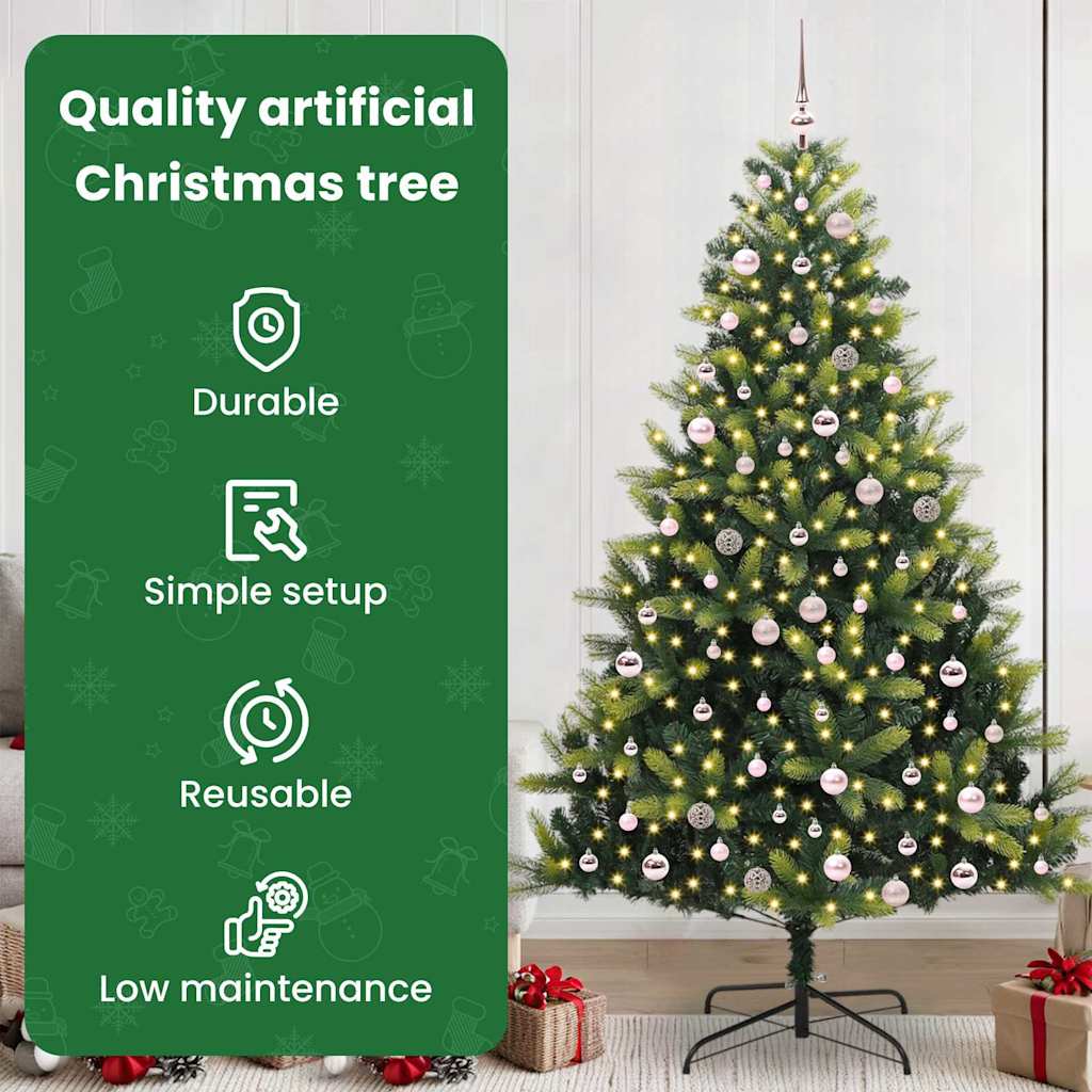 Dirbtinis sulankstomas Kalėdų medis su 300 LED Žalia 240 cm