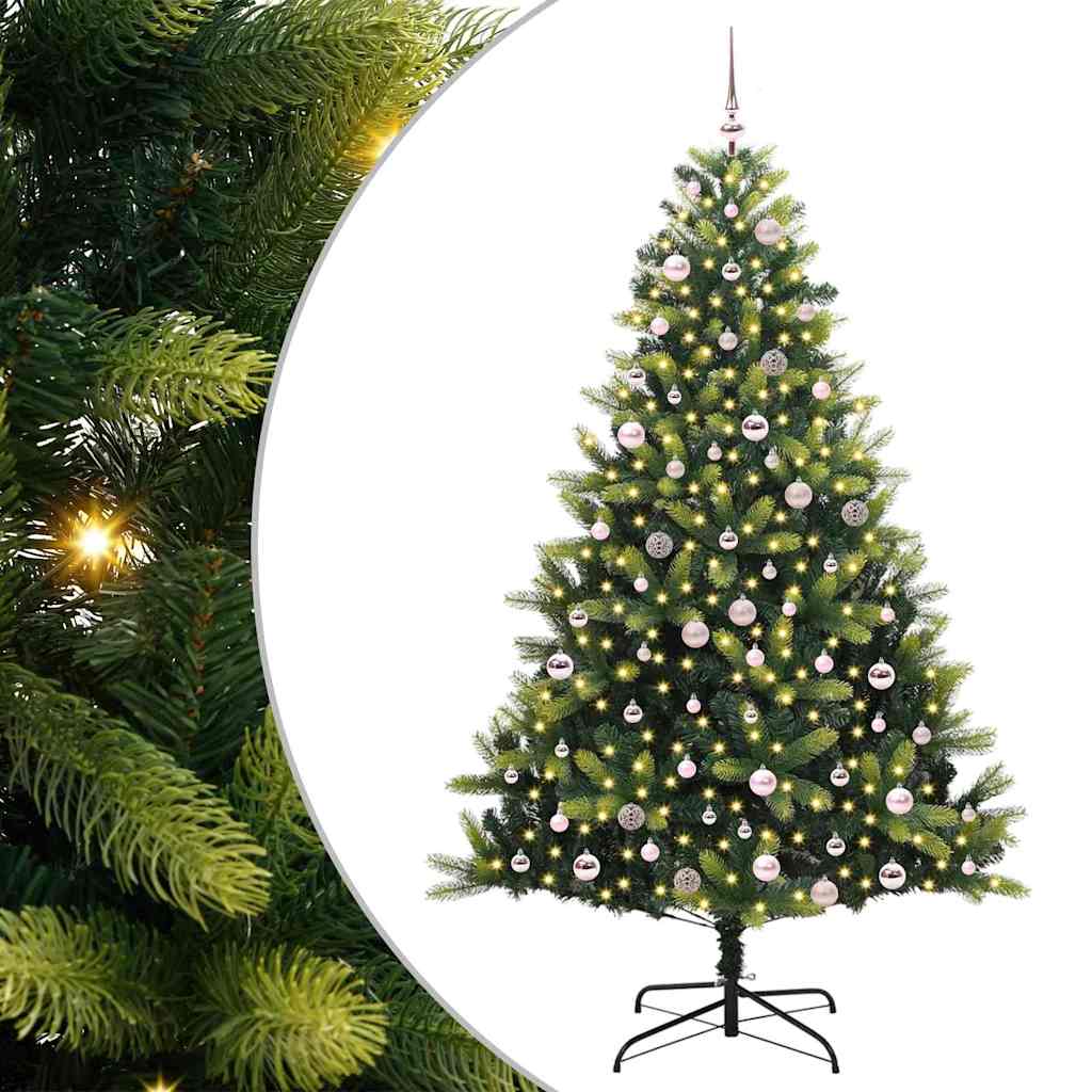 Dirbtinis sulankstomas Kalėdų medis su 300 LED Žalia 240 cm