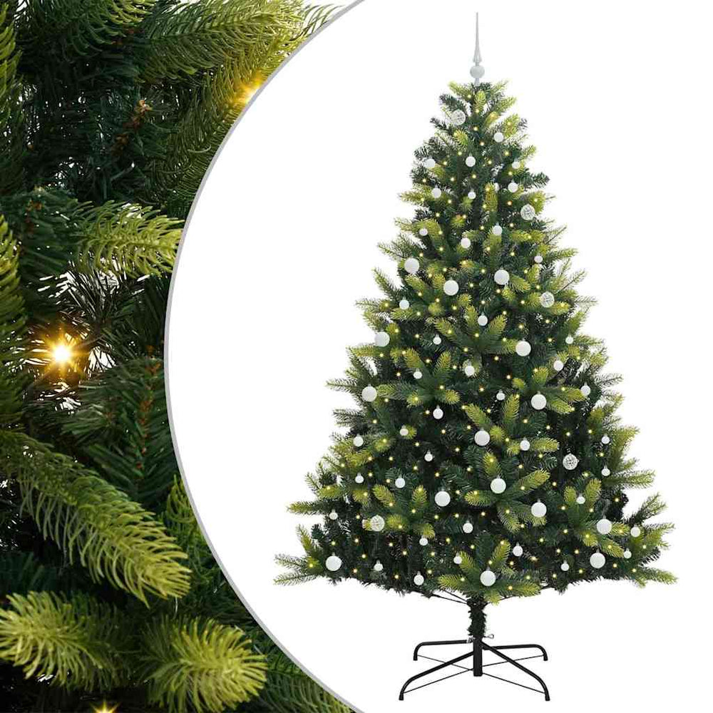 Dirbtinis sulankstomas Kalėdų medis su 300 LED Žalia 240 cm
