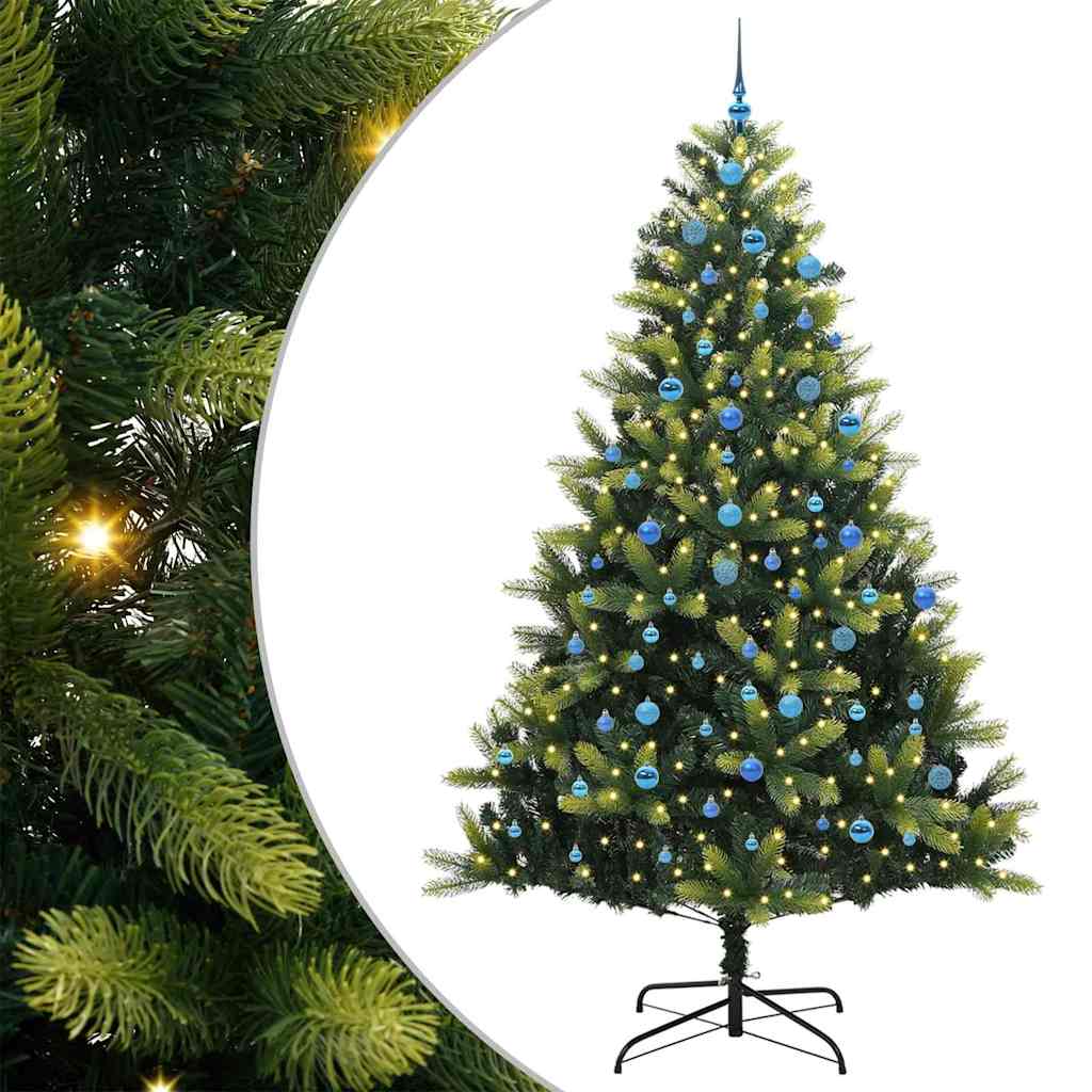 Dirbtinis sulankstomas Kalėdų medis su 300 LED Žalia 240 cm