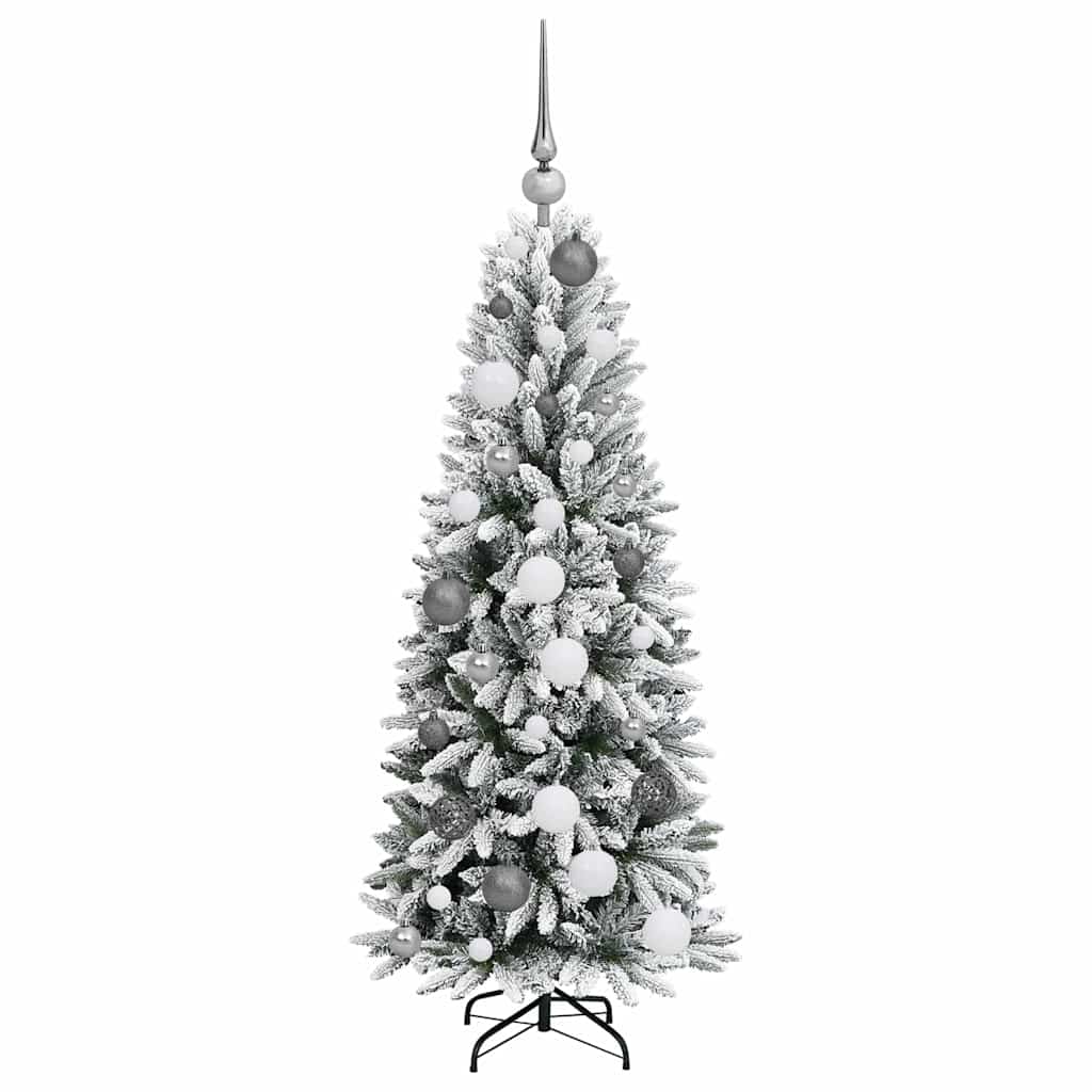 Dirbtinė Kalėdų eglutė su 150 LED s stovu Balta 120 cm