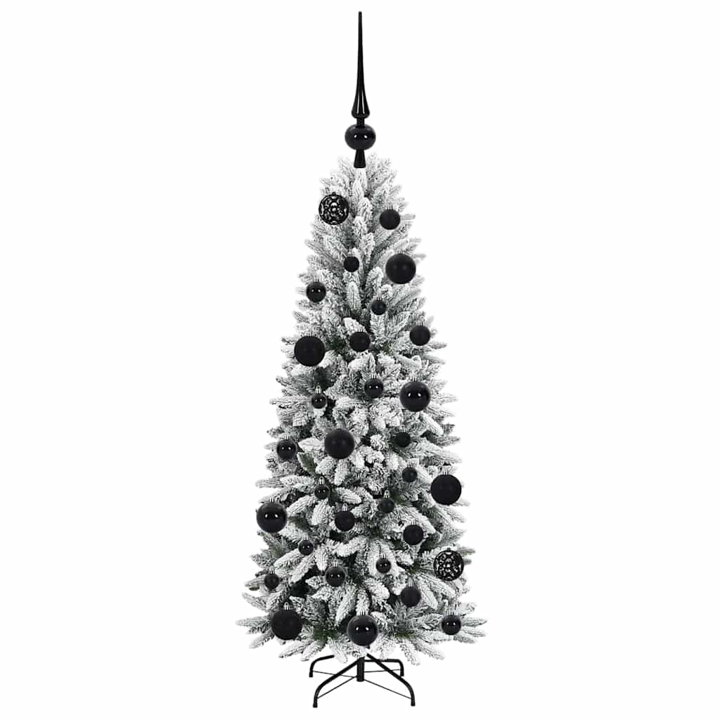 Mākslīgā Ziemassvētku eglīte FROST BOREAL, ar 150 LED lampiņu statīvu, balta, 120 cm.