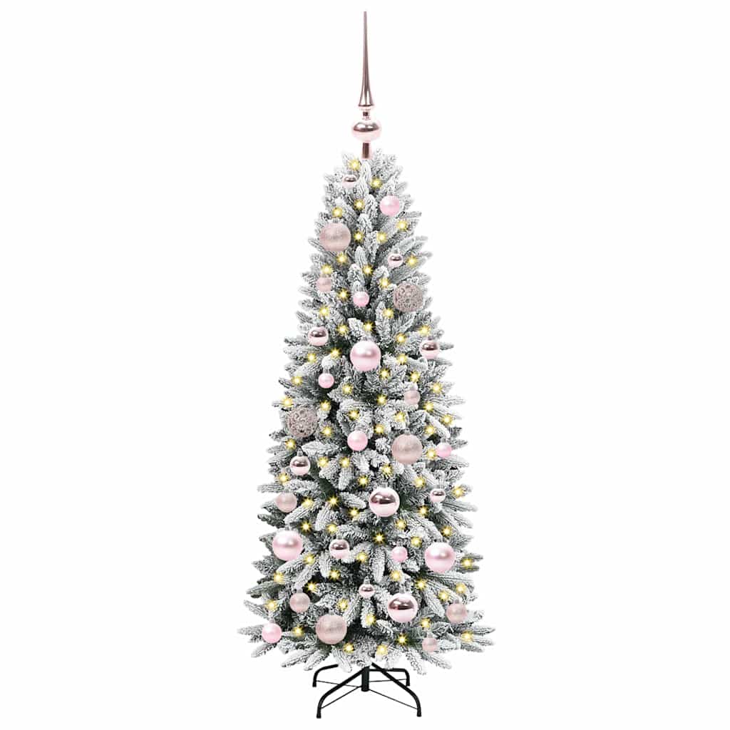 Dirbtinė Kalėdų eglutė FROST BOREAL, su 150 LED stovu Balta 120 cm.