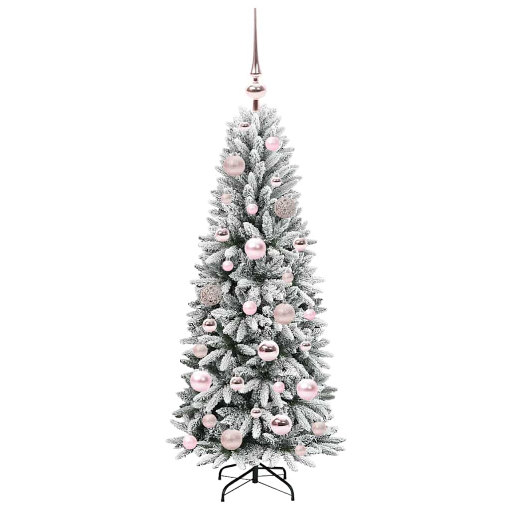 Dirbtinė Kalėdų eglutė FROST BOREAL, su 150 LED stovu Balta 120 cm.