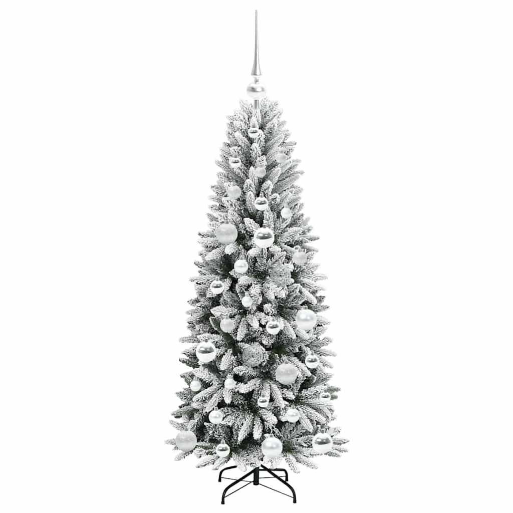 Mākslīgā Ziemassvētku eglīte ar 150 LED balta pamatne 120 cm