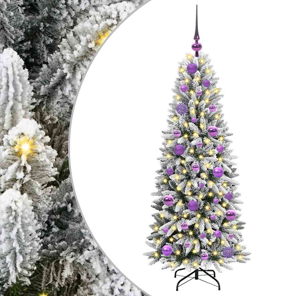 Mākslīgā Ziemassvētku eglīte FROST BOREAL, ar 150 LED balto statīvu, 120 cm.
