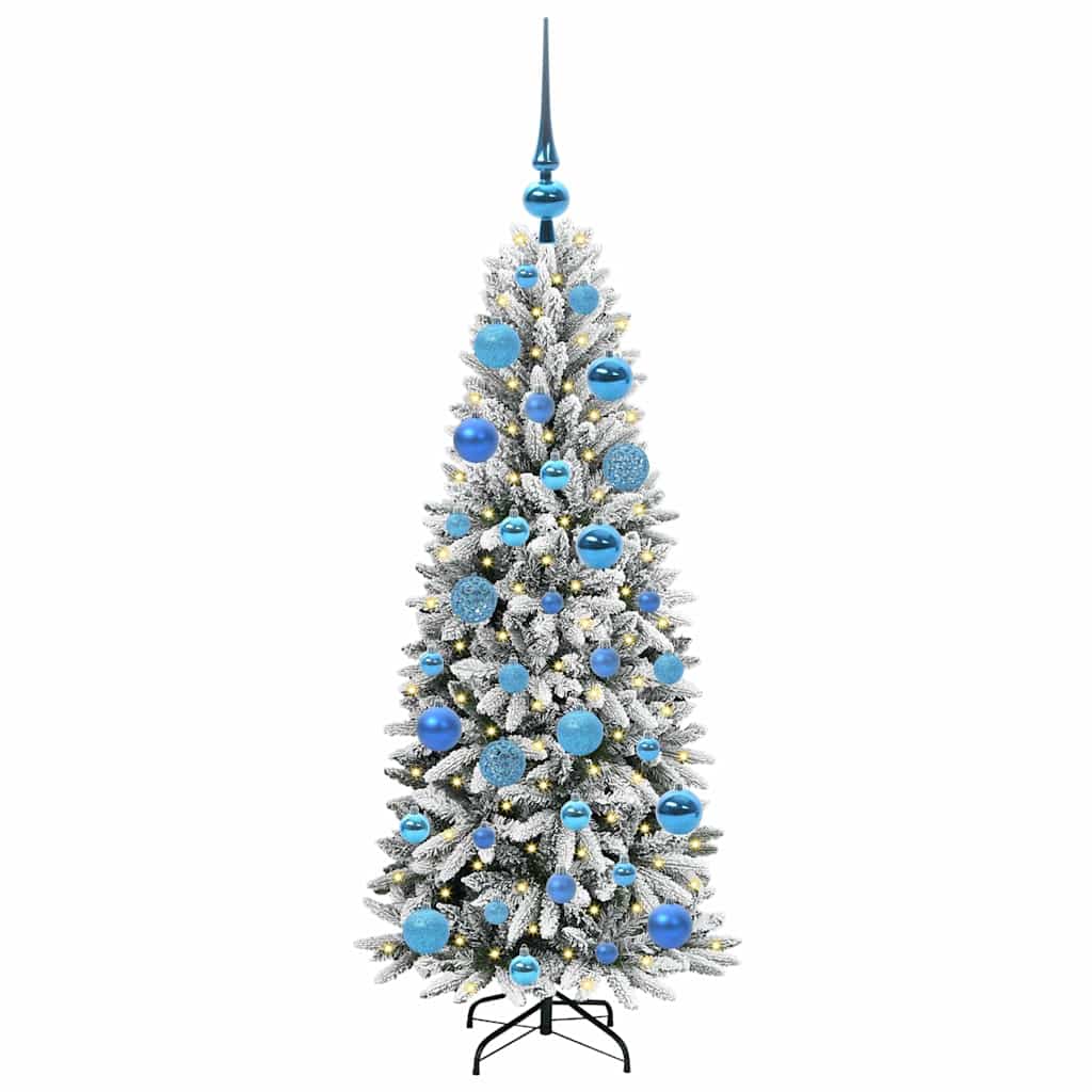 Dirbtinė Kalėdų eglutė FROST BOREAL, su 150 LED stovu Balta 120 cm.