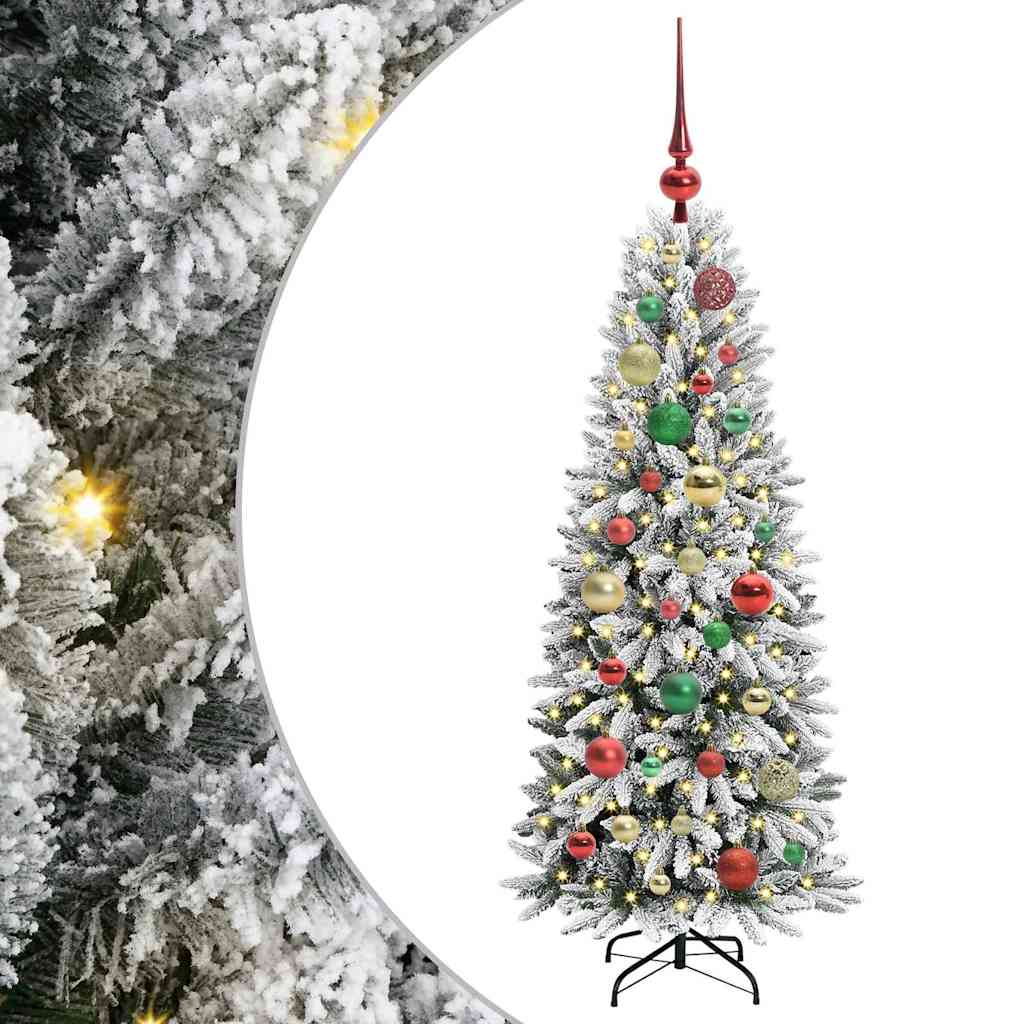 Dirbtinė Kalėdų eglutė su 150 LED s stovu Balta 120 cm